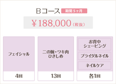 Bコース 188,000円