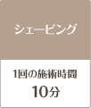 お背中シェービング10分